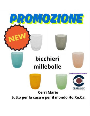 BICCHIERI MILLEBOLLE COLOR PASTA DI...