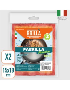 SPUGNA ABRASIVA FABRILLA 18X15 2 PEZZI