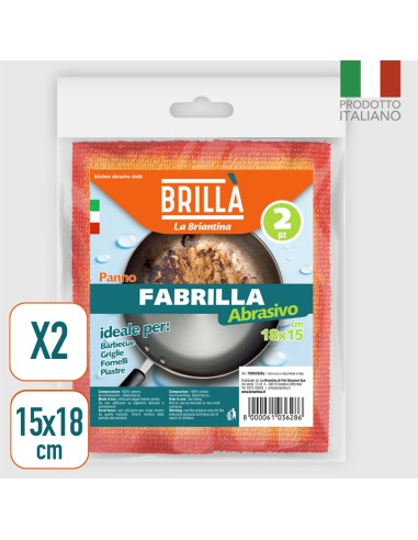 SPUGNA ABRASIVA FABRILLA 18X15 2 PEZZI