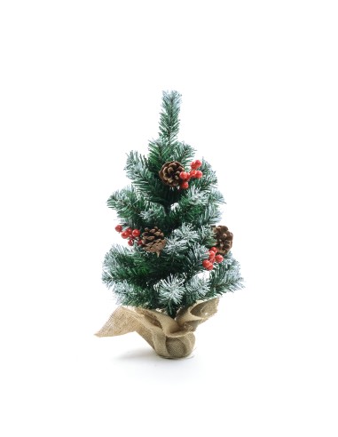 ALBERO CON BACCHE E PIGNE E BASE IN...