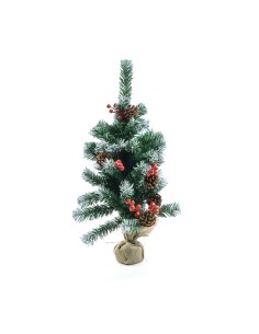 ALBERO CON BACCHE E PIGNE E BASE IN YUTA D.38xH. 60 CM