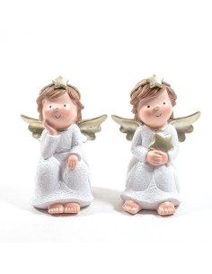 ANGELO SEDUTO IN RESINA 5 x H 13 CM