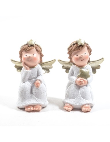 ANGELO SEDUTO IN RESINA 5 x H 13 CM