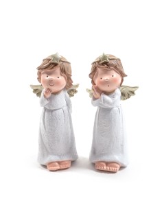 ANGELO IN PIEDI IN RESINA 8 x H17,5 CM