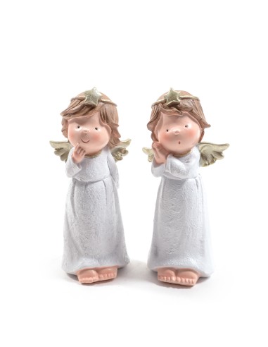 ANGELO IN PIEDI IN RESINA 8 x H17,5 CM