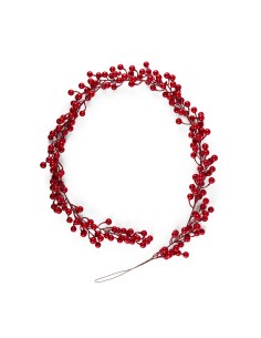 GHIRLANDA DI BACCHE ROSSE L. 178 CM