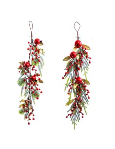 PENDENTE NATALIZIO CON BACCHE20x7x H. 75 CM