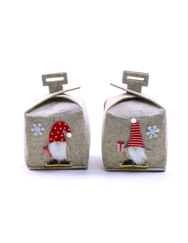 SCATOLA IN PANNOLENCI  12x12 H. 20 CM