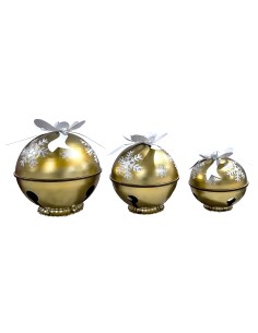SET 3 CAMPANE DECORATIVE DA APPOGGIO ORO