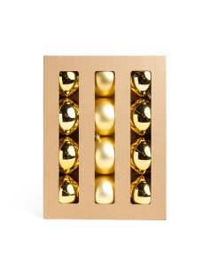 12 PALLE DIAM. 8 CM DORATE IN PLASTICA