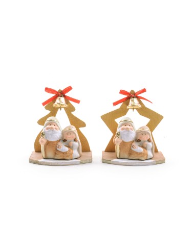 PRESEPE IN CERAMICA E LEGNO 11,5x6xH....