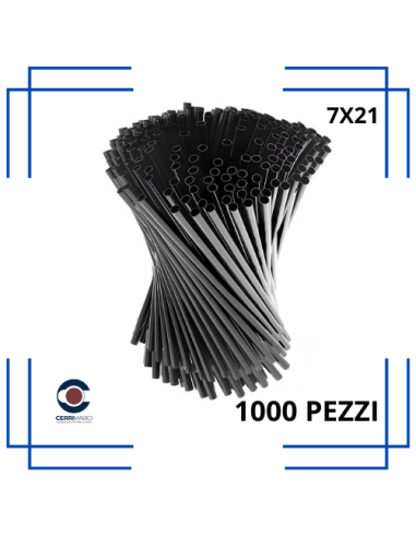 CANNUCCE NERE RIUT. 7X21 CM pz.1000