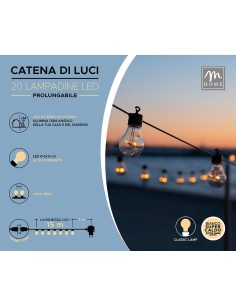 15 METRI DI LAMPADINE PER ESTERNO