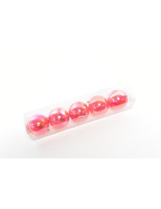 5 PALLE IRIDESCENTI FLAME DIAM. 10 CM