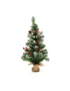 ALBERO CON BACCHE E PIGNE E BASE IN YUTA