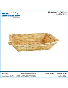 CESTO RETTANGOLARTE MIELE 46X34X13 CM