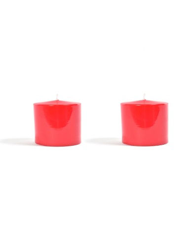 COPPIA CANDELE PILLAR LUCIDE ROSSE