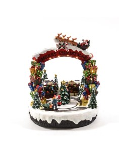 PAESAGGIO NATALIZIO MUSICA/LUCI/MOVIMENTO24X18X30CM