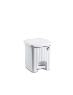 PATTUMIERA BAGNO PEDALINA LT. 8 BIANCA