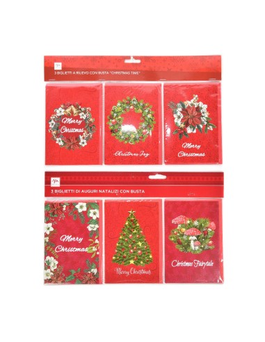 SET 3 BIGLIETTI ORO A RILIEVO CON...
