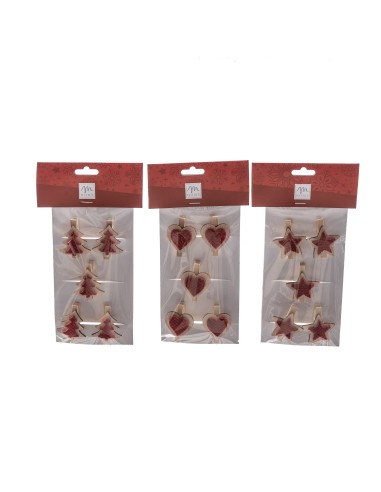 SET 5 MOLLETTE NATALIZIE IN LEGNO 5...