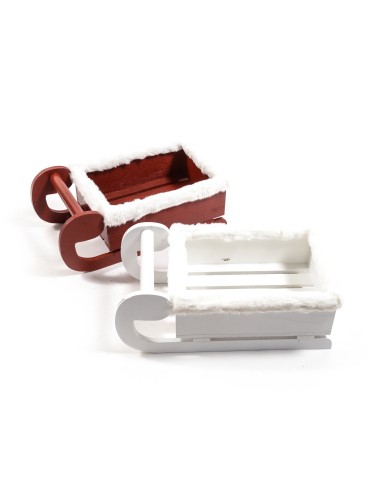 SLITTA IN LEGNO CON PELO