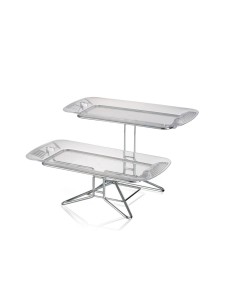 STEND 2 PIANI RETTANGOLARI CM.39X18